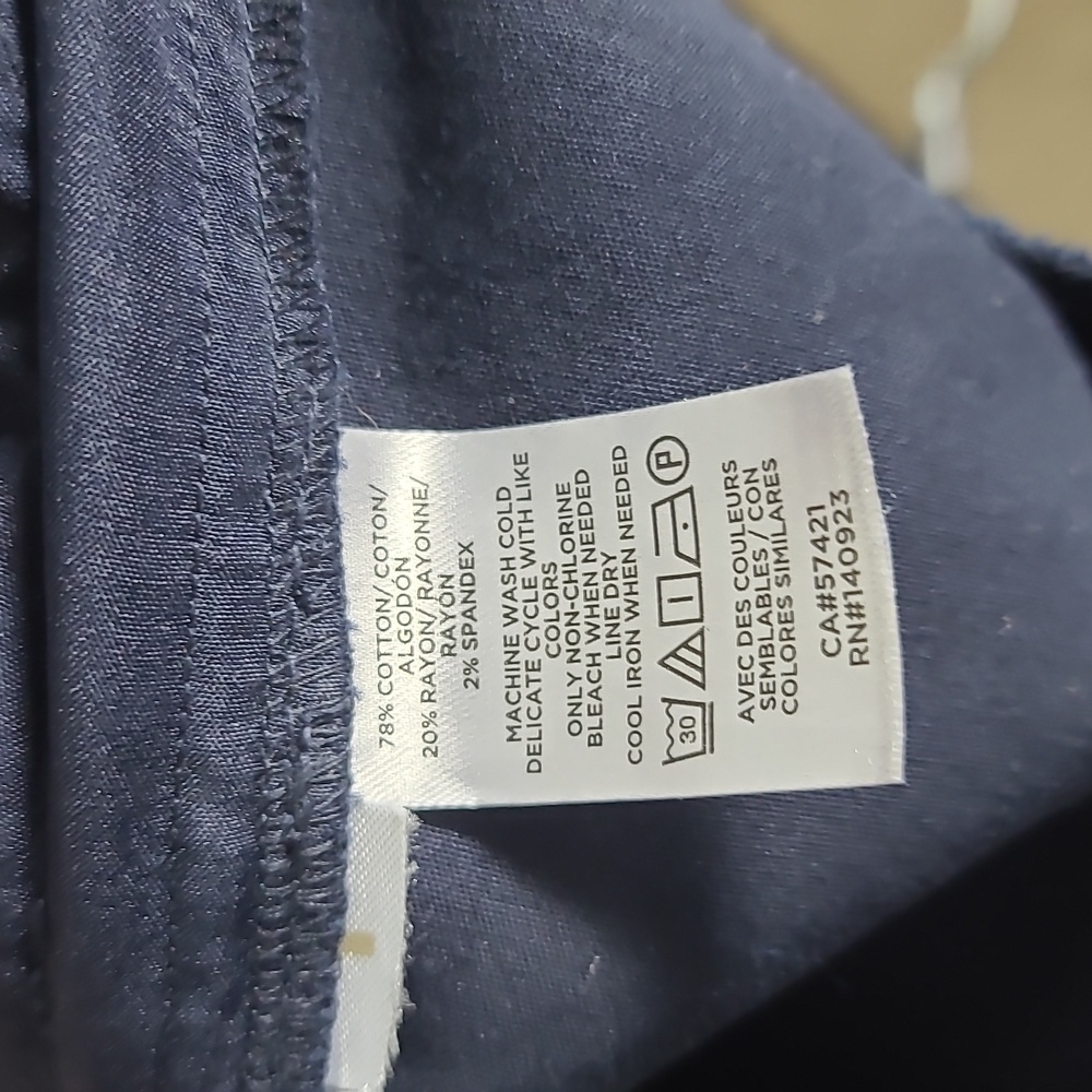 LOFT The Riviera Slim Cropped Pant in Navy Blue Size 14 - Picture 4 of 14